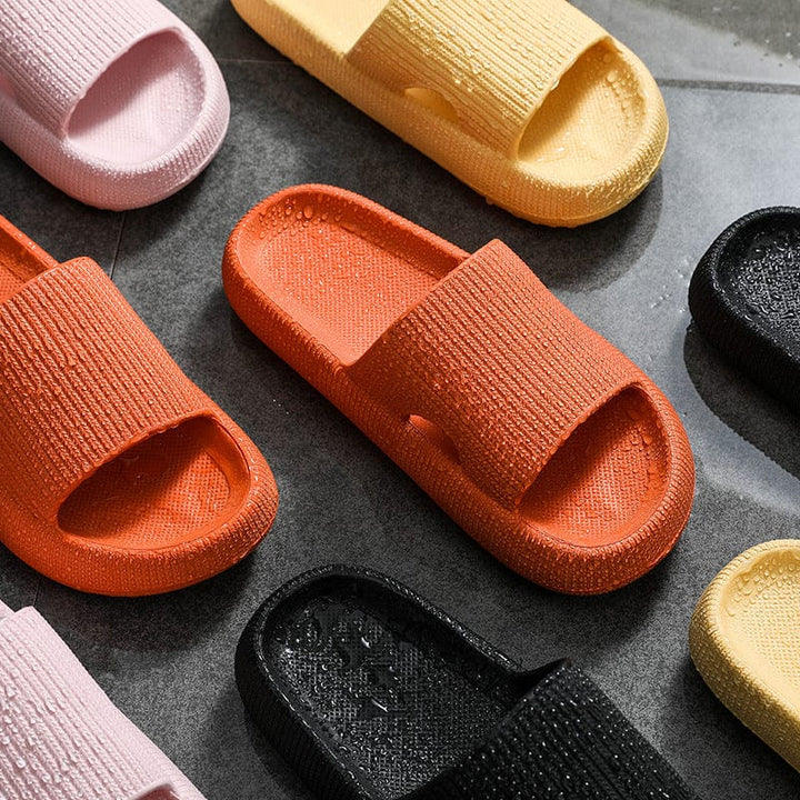 Comfortable Cushioned Slippers - Nora-Black-4/4.5-The Livary