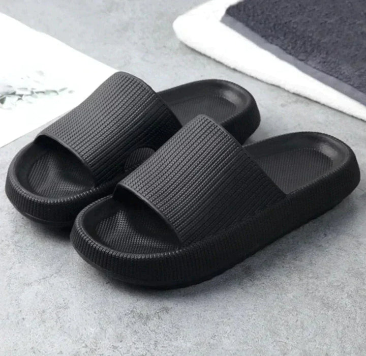 Comfortable Cushioned Slippers - Nora-Black-4/4.5-The Livary