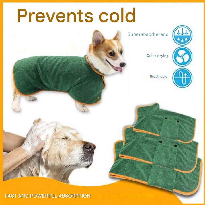 Comfortable Dog Bathrobe - Finn-Blue-XS-Nora Luxe