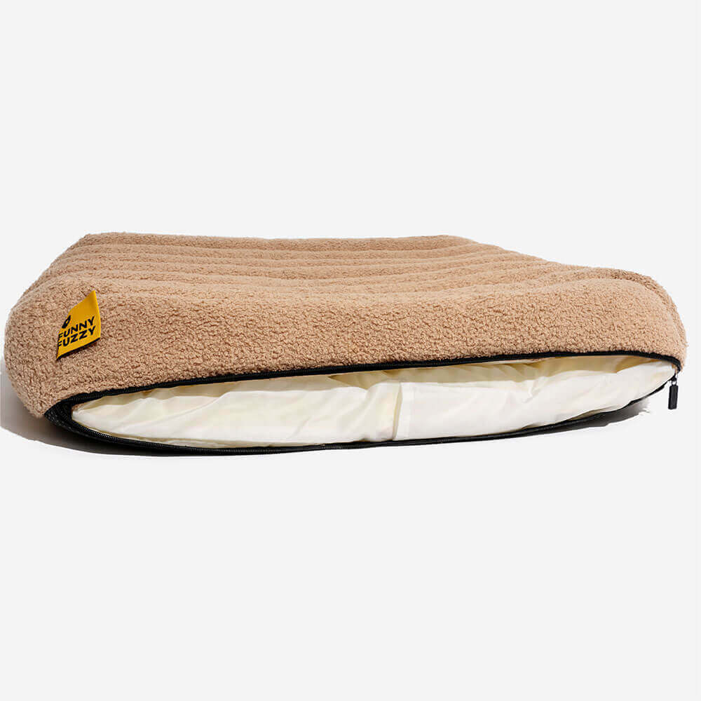 Comfortable Dog Bed - Cheesecake Comfort Bed-White-M-Nora Luxe