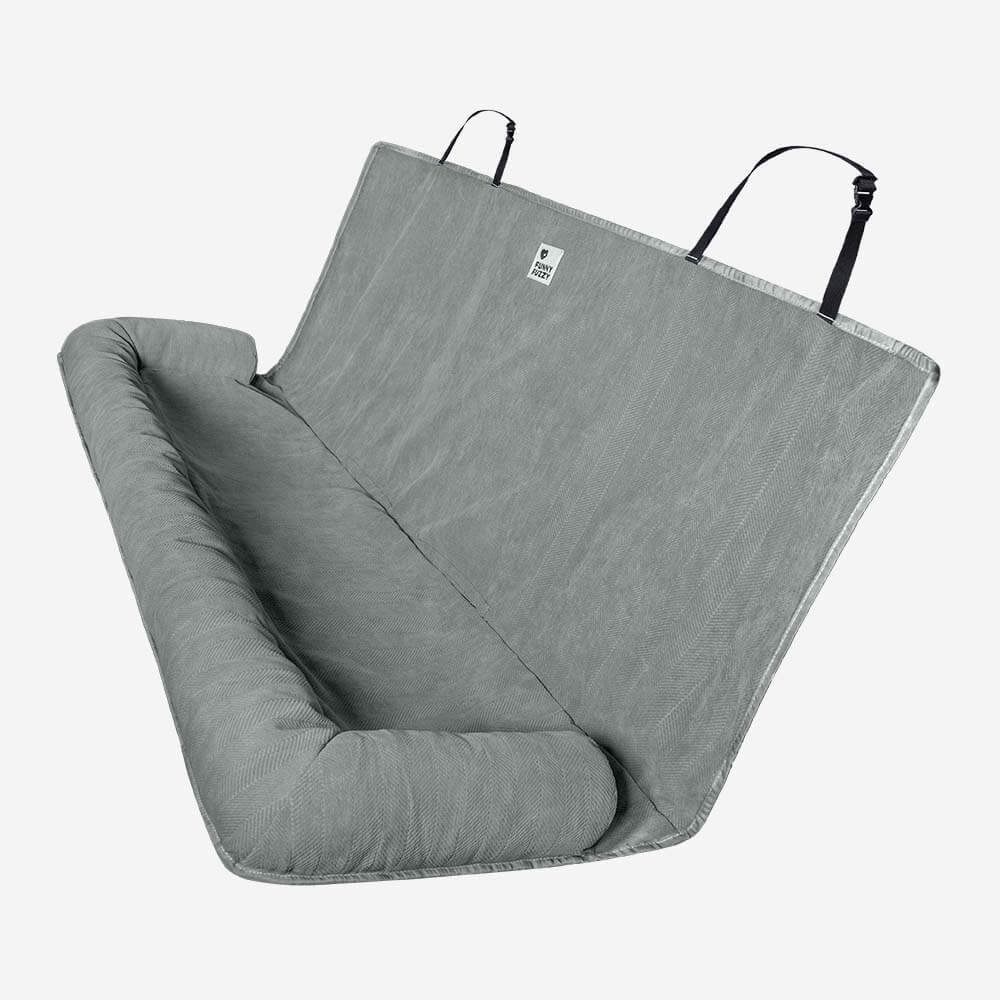Comfortable Dog Car Bed - RoadPaw-Khaki Cream-Nora Luxe