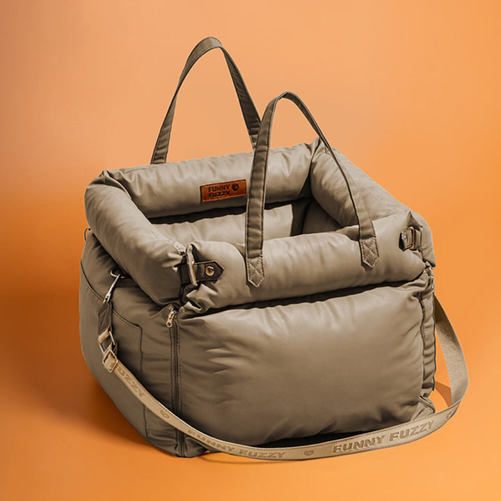 Comfortable Dog Car Seat - PawLuxury-Gray-Nora Luxe