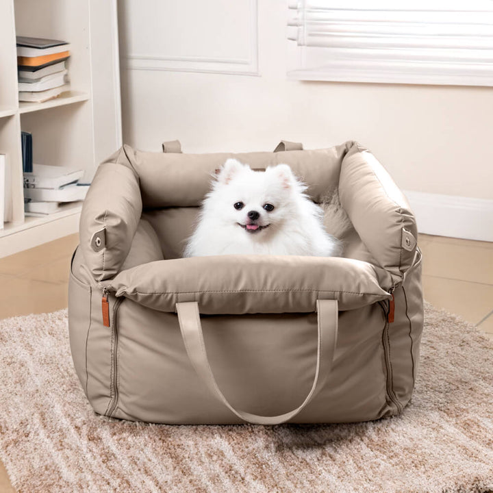 Comfortable Dog Car Seat - PawLuxury-Orange Green-Nora Luxe