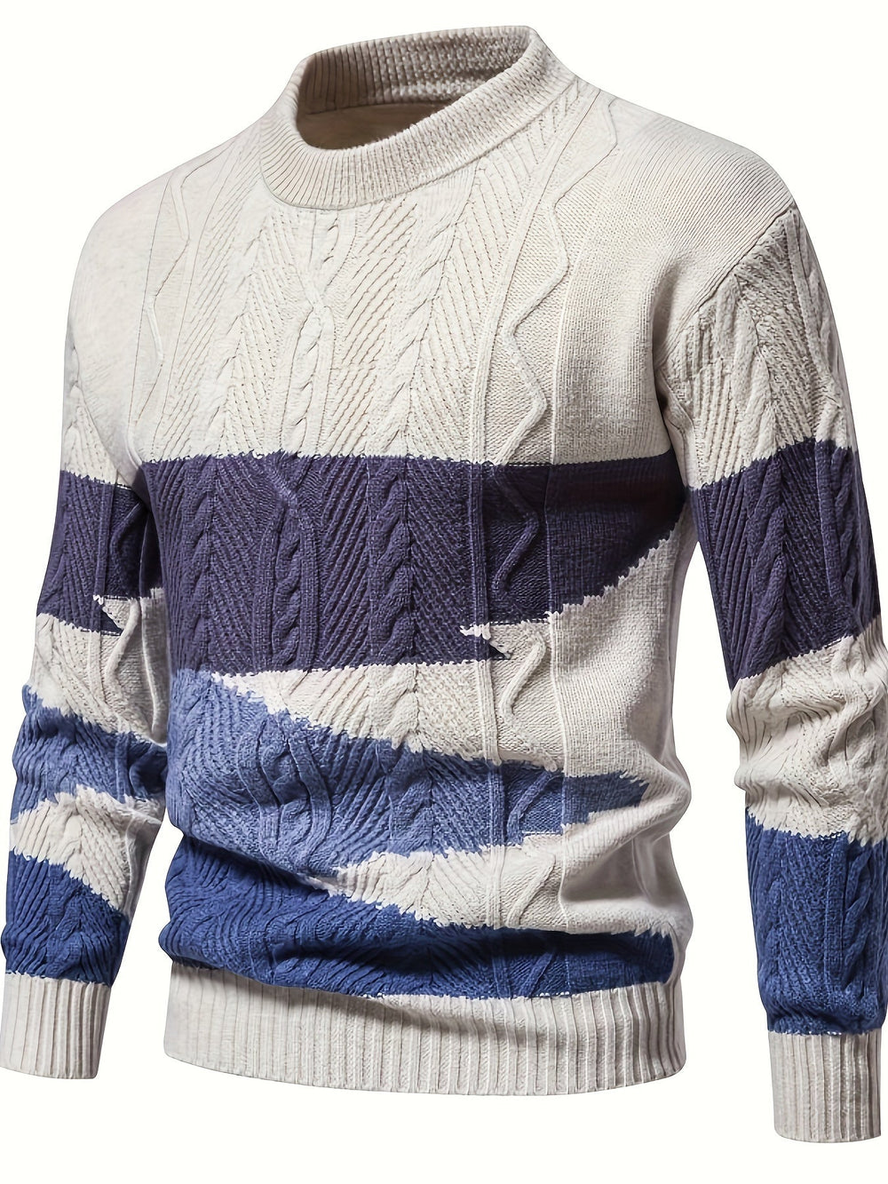 Comfortable Knitted Sweater for Men - Felix-Blue-XS-Nora Luxe