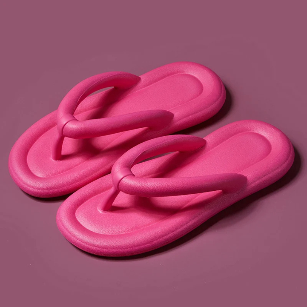 Comfortable Ladies' Flip-Flops – Luna-3-Pink-State of Style