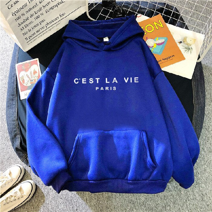 Comfortable Ladies Hoodie - Soleil-Blue-S-Nora Luxe