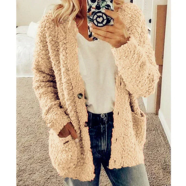 Comfortable Ladies Jacket - Lisa-Khaki-S-Nora Luxe