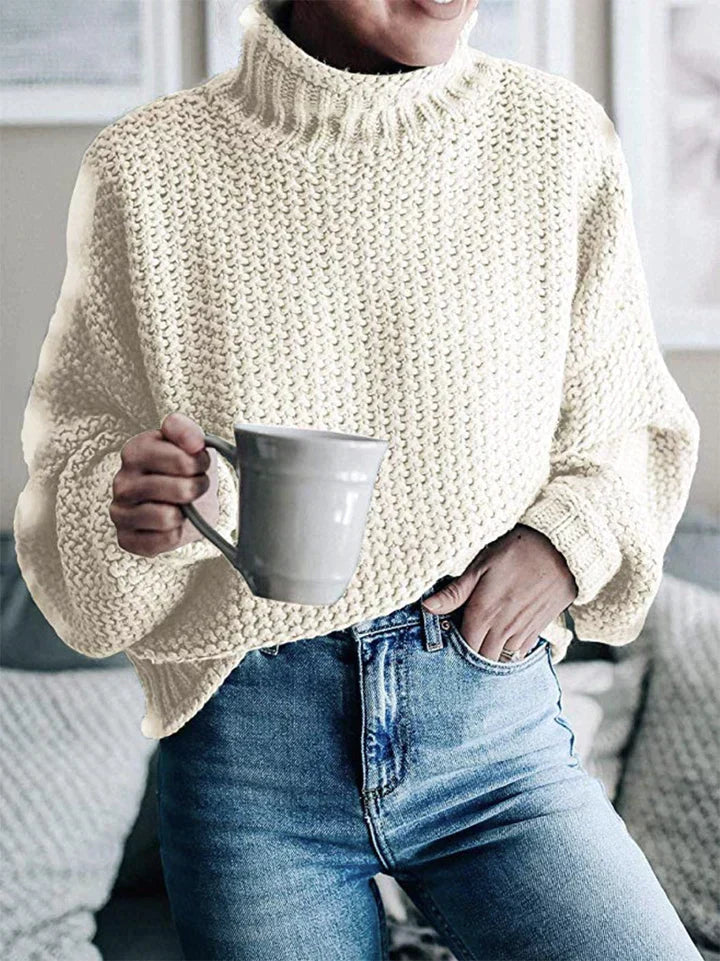 Comfortable Ladies' Sweater - Mia-Beige-S-Nora Luxe