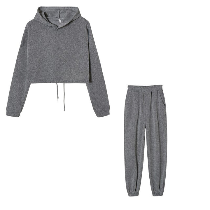 Comfortable Ladies Training Suit - Serena-Gray-S-Nora Luxe