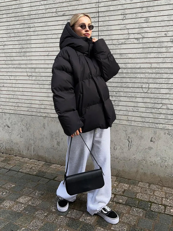 Comfortable Ladies Winter Coat - Aurora Luxe-Gray-S-Nora Luxe