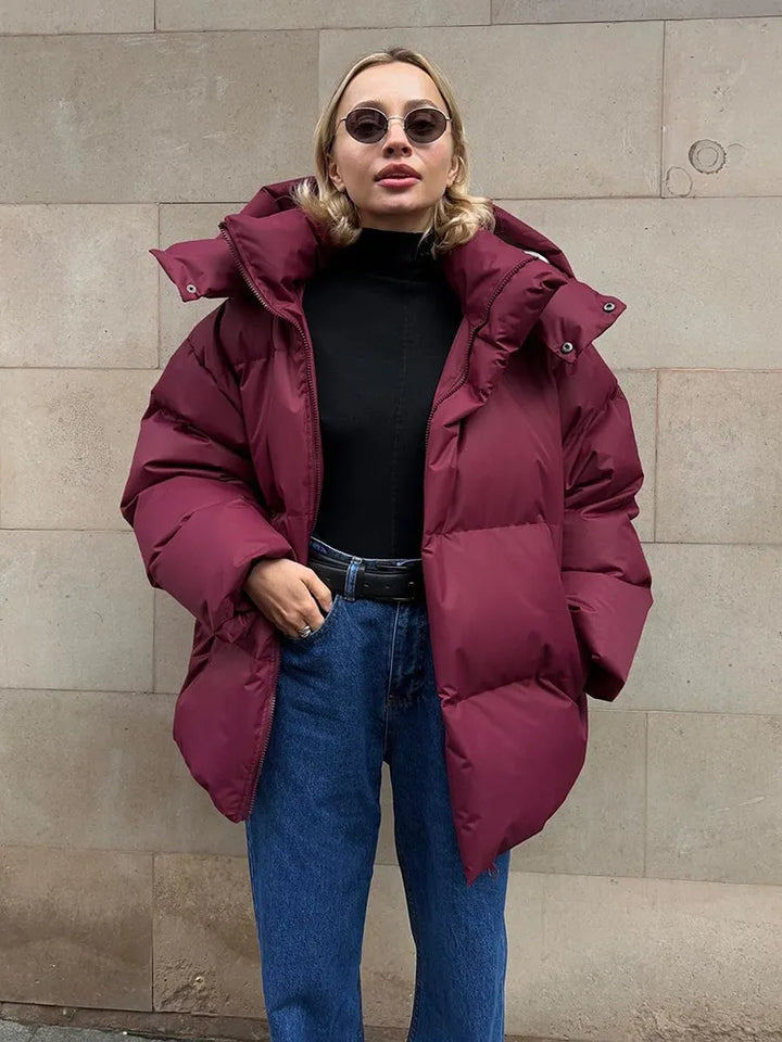 Comfortable Ladies Winter Coat - Aurora Luxe-Gray-S-Nora Luxe