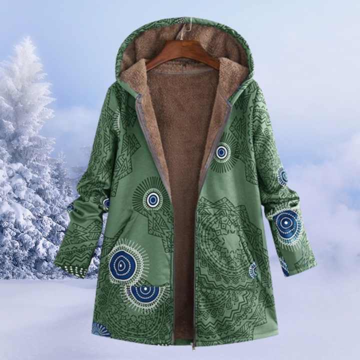 Comfortable Ladies' Winter Coat - Liora-Green-S-Nora Luxe