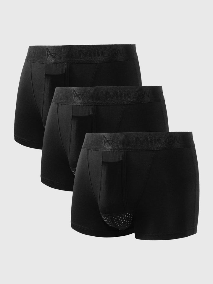 Comfortable Men's Boxers (3-Pack) - Devon-Black-XS-Nora Luxe