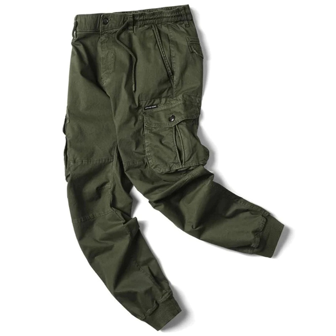 Comfortable Men's Cargo Trousers - Hunter-Beige-29-Nora Luxe
