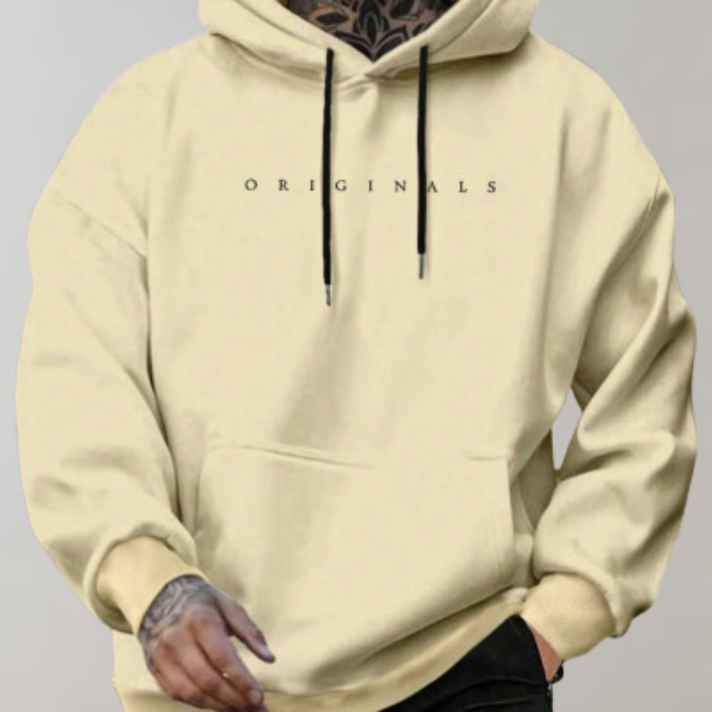 Comfortable Men's Hoodie - Mika-Yellow-S-Nora Luxe