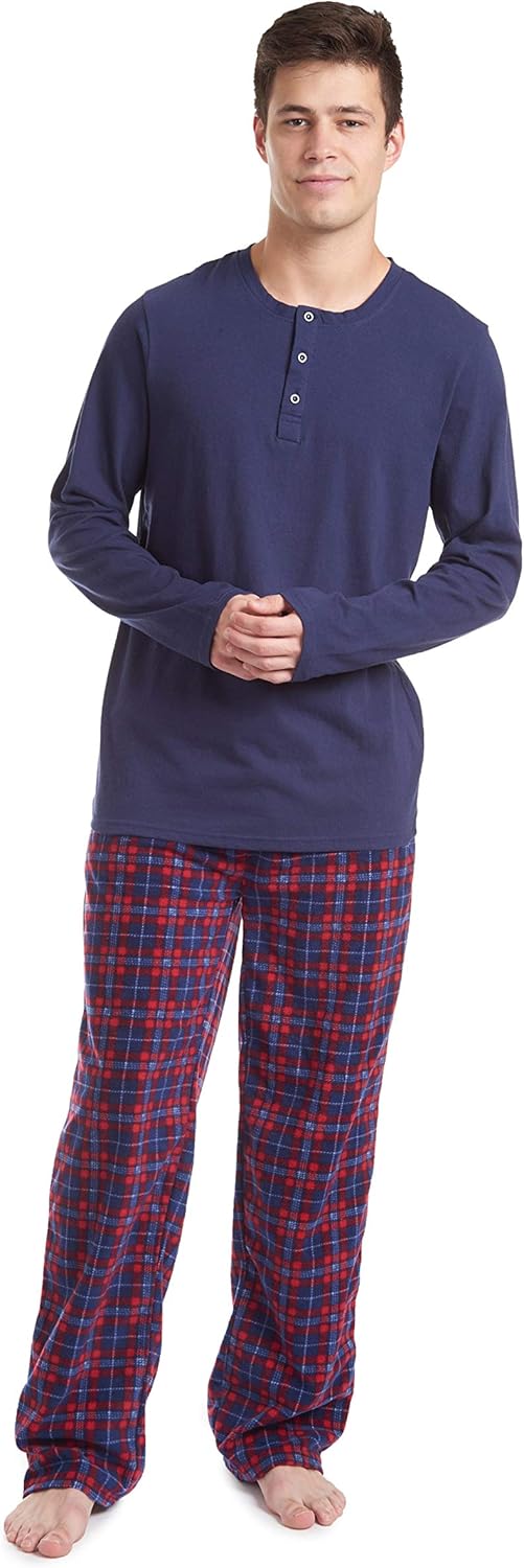 Comfortable Men's Pajama Set - Sean-Black Red-S-Nora Luxe