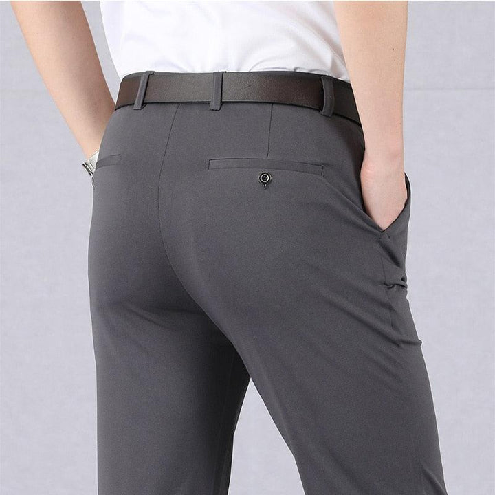Comfortable Men's Stretch Trousers - Oliver-Gray-29-Nora Luxe