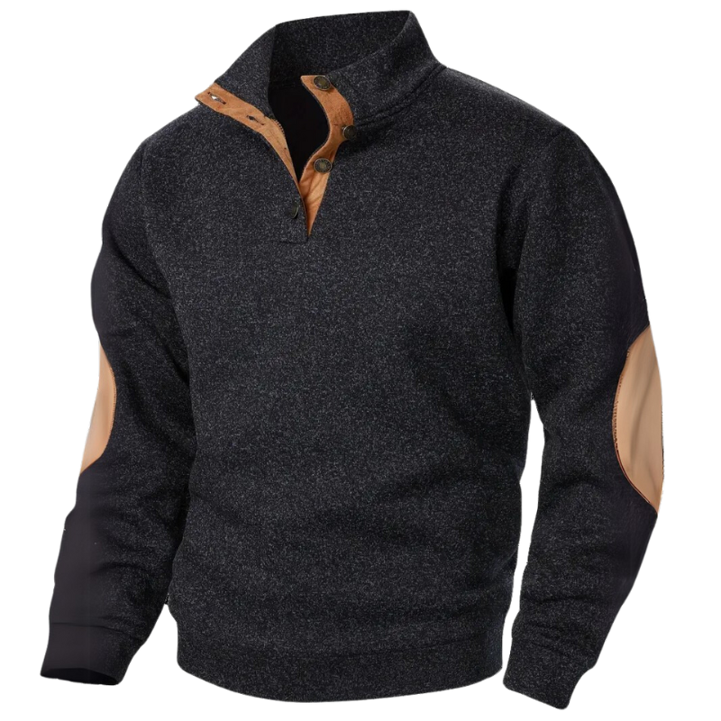 Comfortable Men's Sweater - Lars-Black-S-Nora Luxe