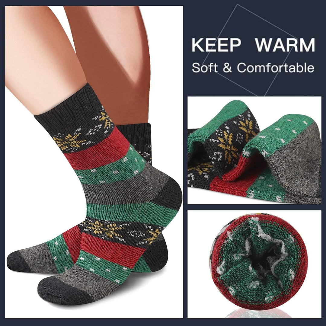 Comfortable Men's Thermal Socks (5 Pairs) - Kevin-Multicolored 1-Nora Luxe