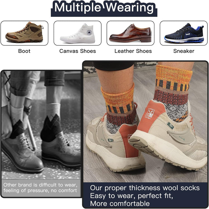Comfortable Men's Thermal Socks (5 Pairs) - Kevin-Multicolored 1-Nora Luxe