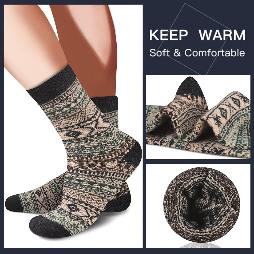 Comfortable Men's Thermal Socks (5 Pairs) - Kevin-Multicolored 1-Nora Luxe
