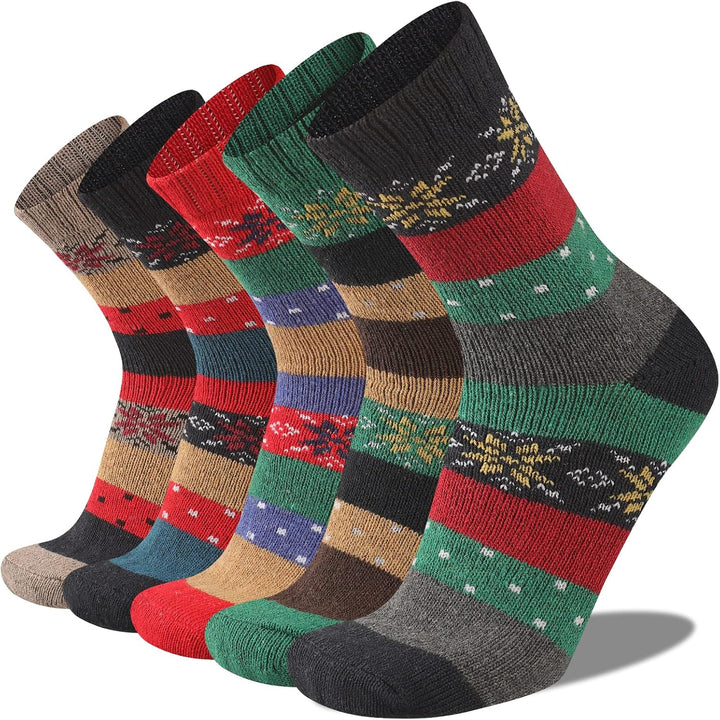 Comfortable Men's Thermal Socks (5 Pairs) - Kevin-Multicolored 4-Nora Luxe
