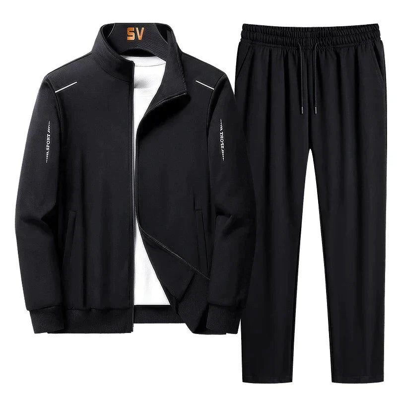 Comfortable Men's Tracksuit - Hunter-Black-S-Nora Luxe