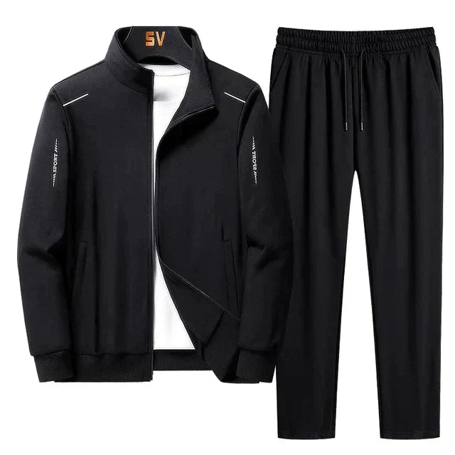 Comfortable Men's Tracksuit - Hunter-Black-S-Nora Luxe