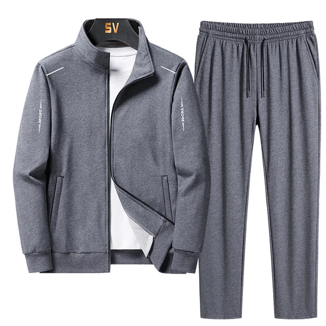 Comfortable Men's Tracksuit - Hunter-Gray-S-Nora Luxe