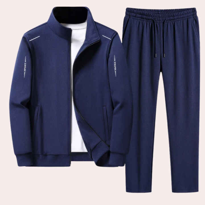 Comfortable Men's Tracksuit - Zenith-Blue-M-Nora Luxe