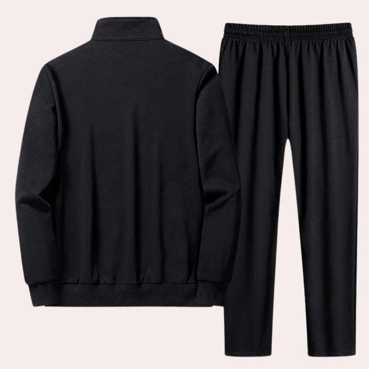 Comfortable Men's Tracksuit - Zenith-Gray-M-Nora Luxe