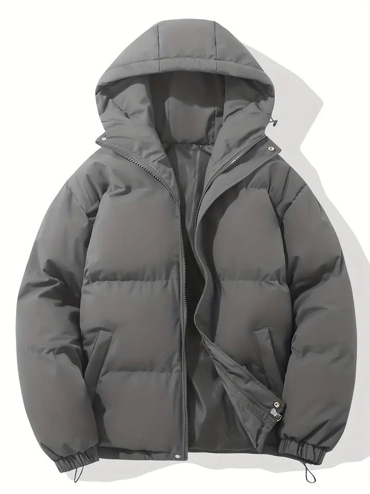 Comfortable Men's Winter Jacket - Ruben-Dark gray-M-Nora Luxe