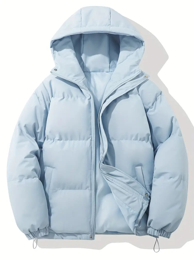 Comfortable Men's Winter Jacket - Ruben-Light blue-M-Nora Luxe