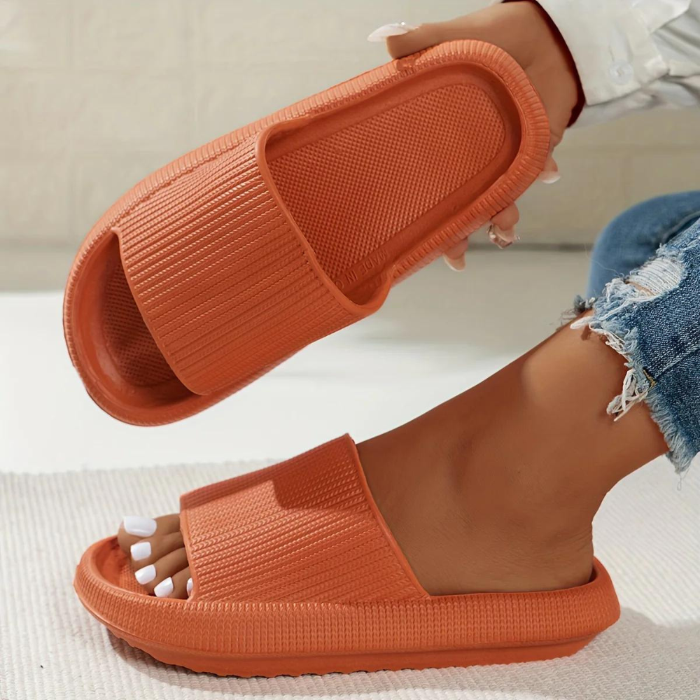 Comfortable Non-Slip Bath Slippers for Women - Elaya-Yellow-3-Nora Luxe