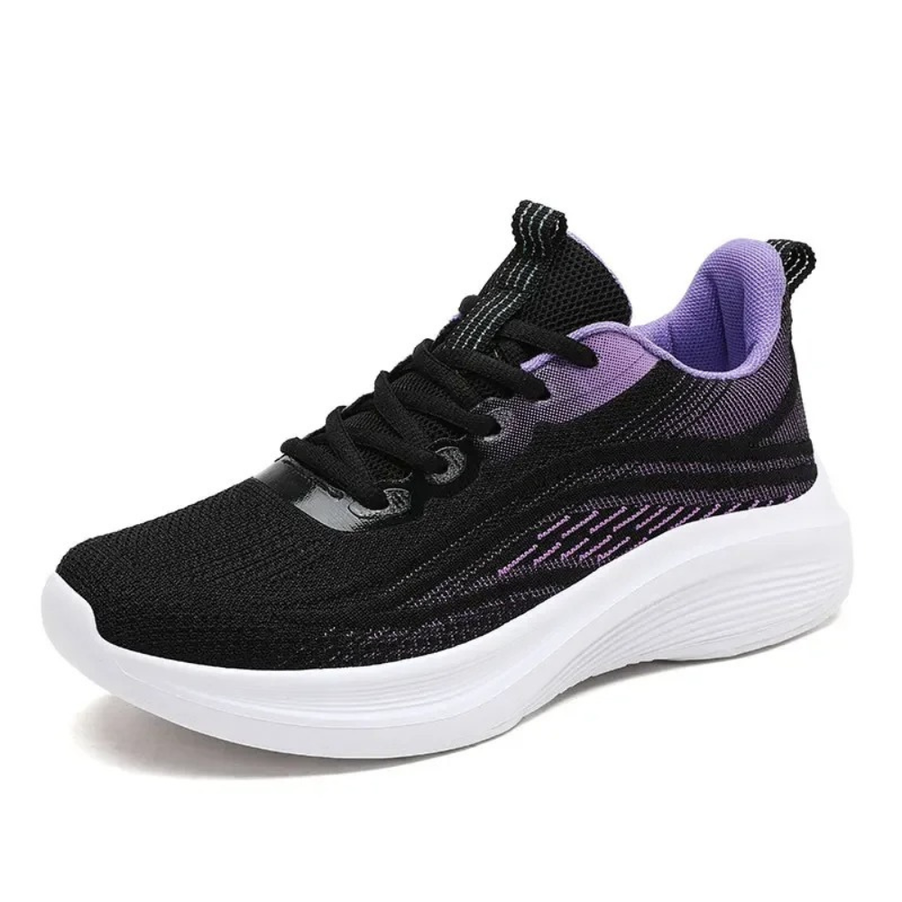 Comfortable Orthopaedic Sneakers - AeroStride-2.5-White-Grey-Nora Luxe