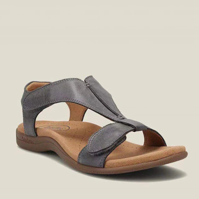 Comfortable & Orthopaedically Shaped Women's Sandals with Support – Amira-Gray-4-Nora Luxe