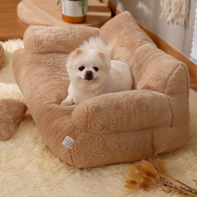 Comfortable Pet Sofa - ComfortNest-Khaki-M - 21.65 inches-Nora Luxe