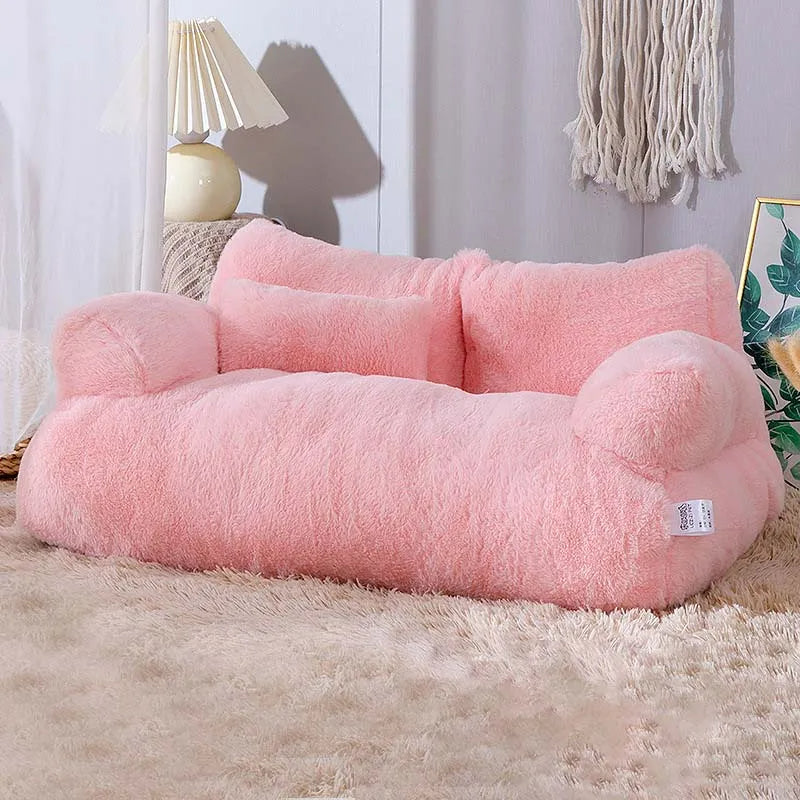 Comfortable Pet Sofa - ComfortNest-Pink-M - 21.65 inches-Nora Luxe