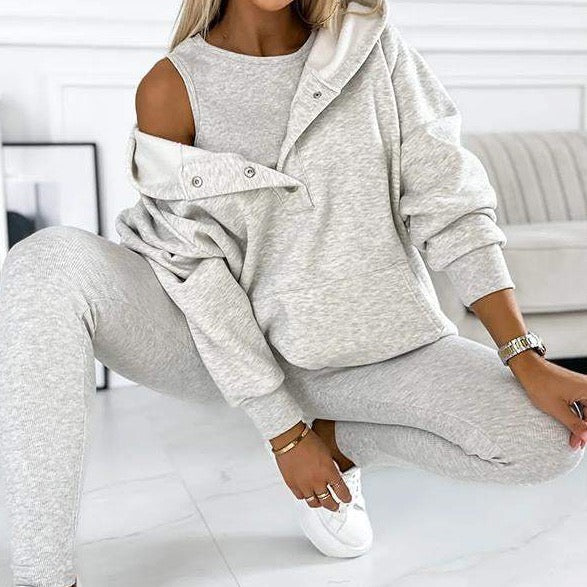 Comfortable Set for Women - Elodie-Light Gray-S-Nora Luxe