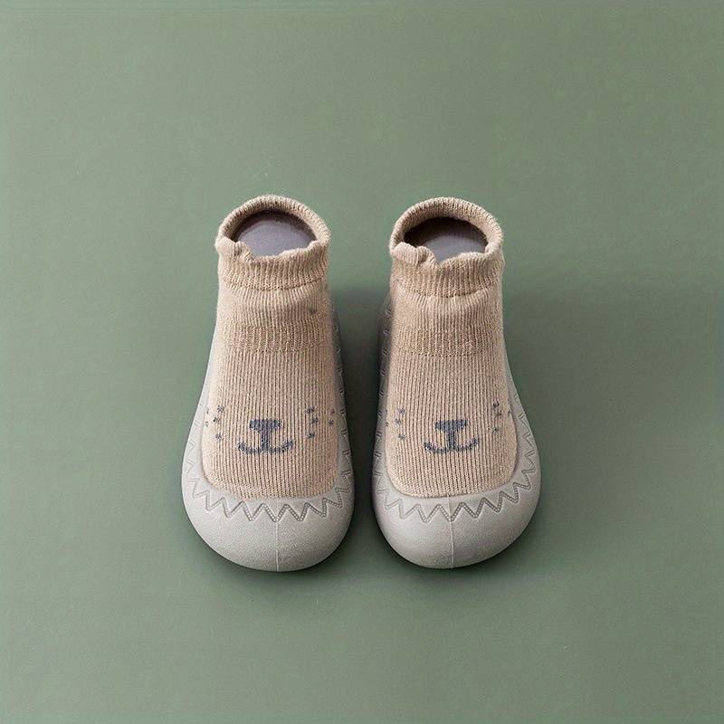 Comfortable Slip-On Children's Socks Shoes - HappySteps-Light Brown-3-Nora Luxe