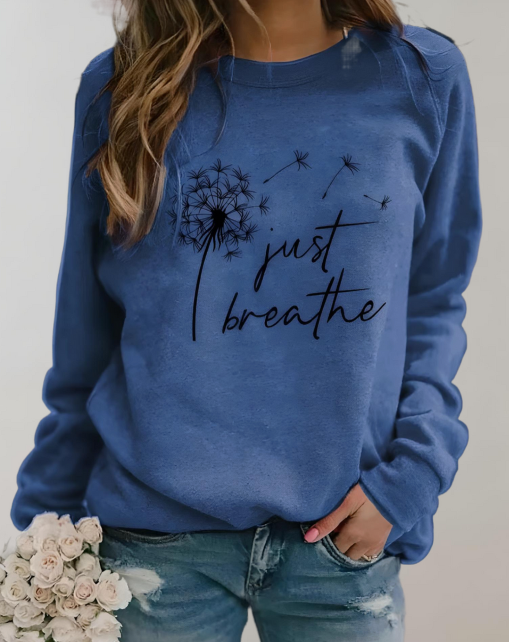 Comfortable Soft Ladies' Sweater - Isabelle-Blue-XS-Nora Luxe