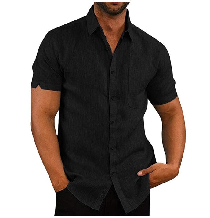 Comfortable & Stylish Breathable Men's Polo Shirt with Button Placket – Narek-Black-M-Nora Luxe