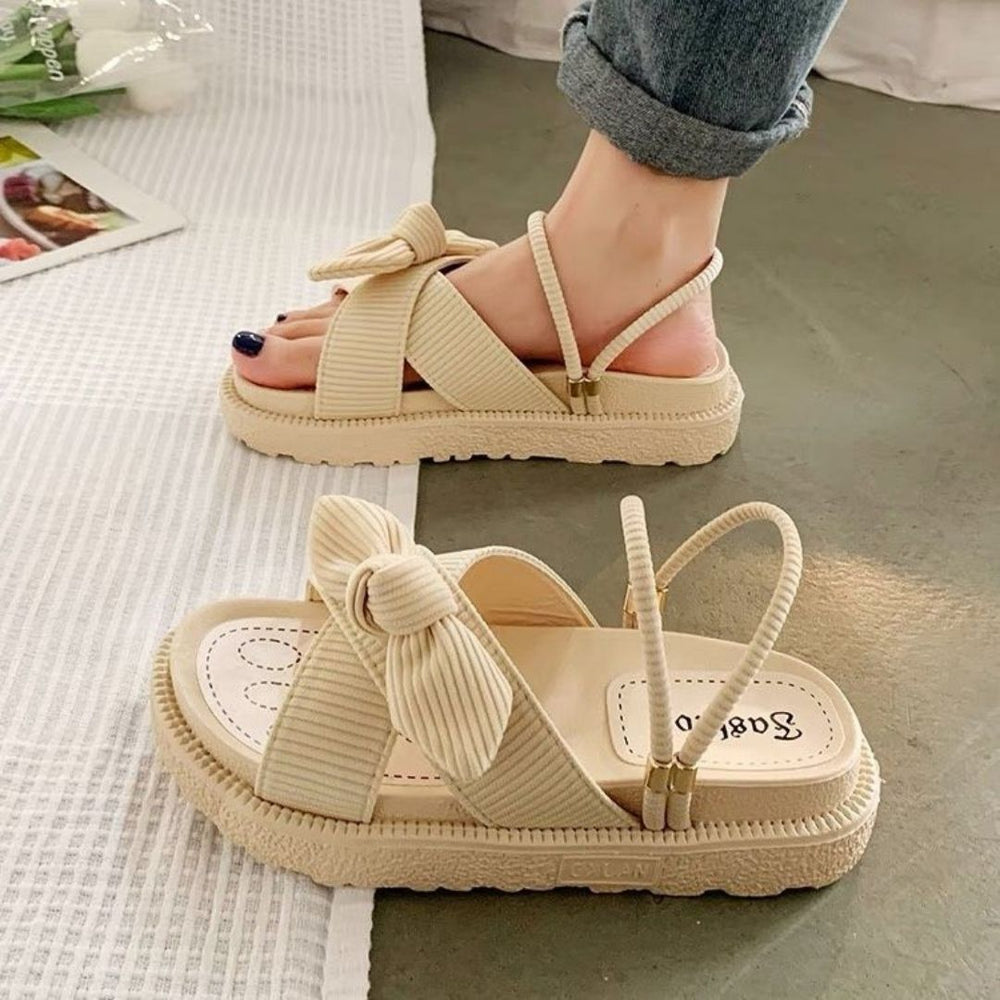Comfortable summer sandals for women – Liana-Beige-3-Nora Luxe