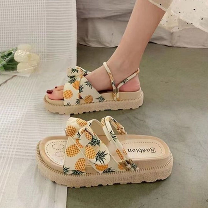 Comfortable summer sandals for women – Liana-Pineapple-3-Nora Luxe
