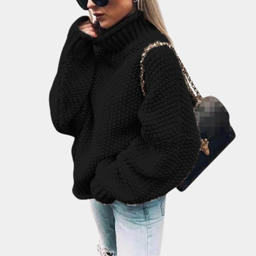 Comfortable Sweater for Women - Sophie-Black-S-Nora Luxe