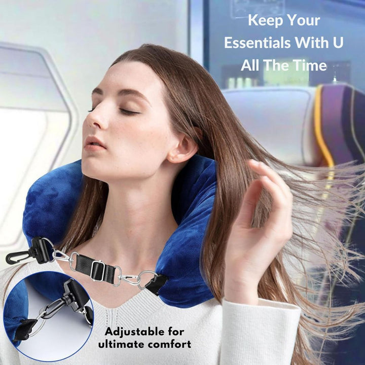 Comfortable Travel Pillow and Extra Luggage Space in One - TravelMate™-Black-Nora Luxe