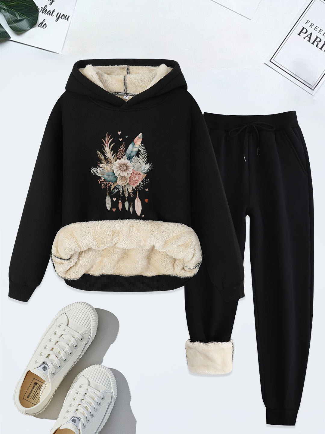 Comfortable Two-Piece Clothing Set for Women - Livia-Black-S-Nora Luxe