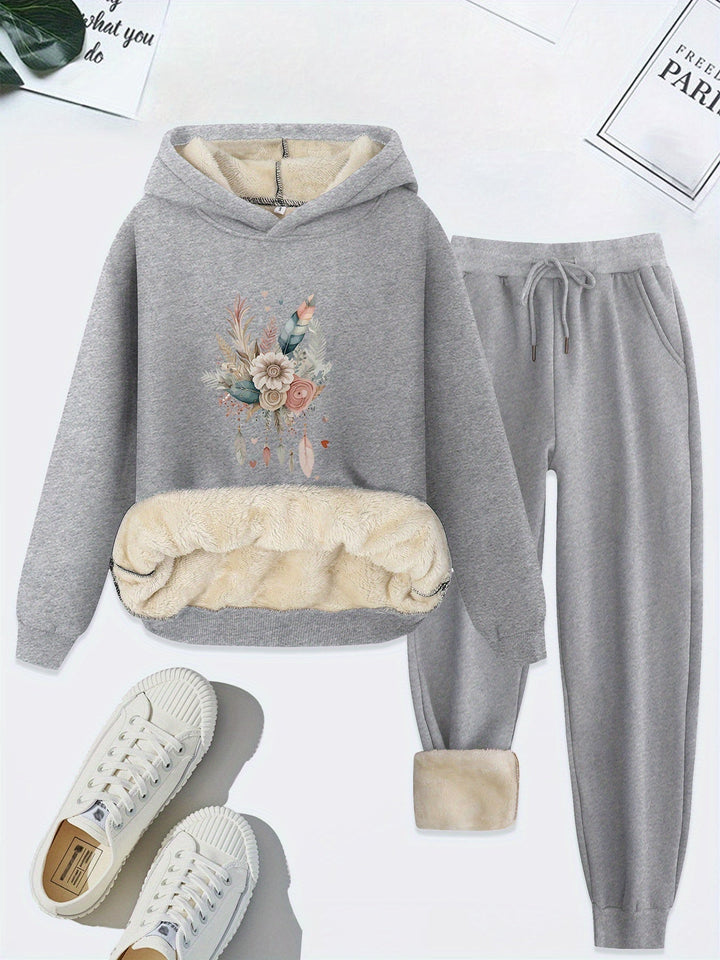 Comfortable Two-Piece Clothing Set for Women - Livia-Light Gray-S-Nora Luxe