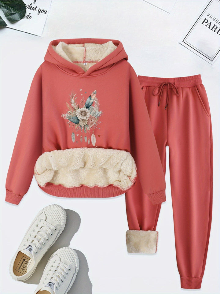 Comfortable Two-Piece Clothing Set for Women - Livia-Pink-S-Nora Luxe