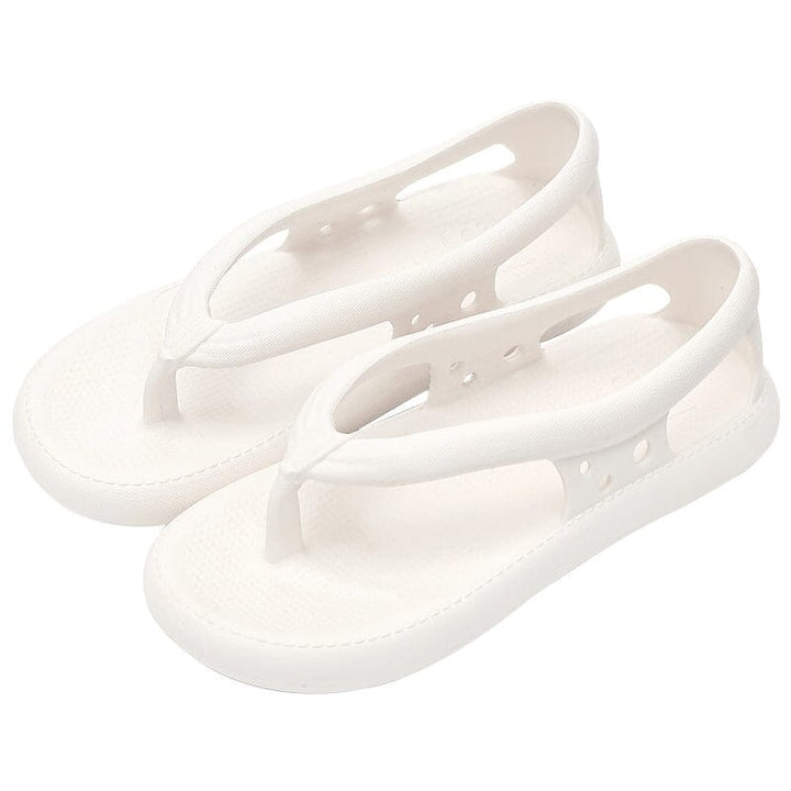 Comfortable, ultra-lightweight, waterproof & foldable summer toe sandals – Eva-White-3-3.5-The Livary